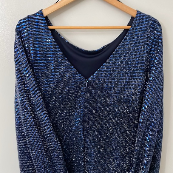 R&M Richards navy sequin dress size 14 - Picture 11 of 16